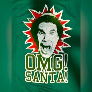 🎄NWOT! Buddy the Elf OMG Santa Tshirt
